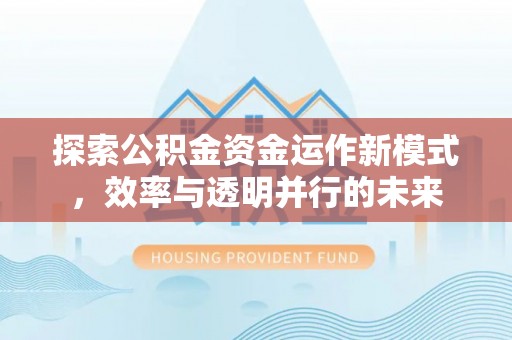 疏勒探索公积金资金运作新模式，效率与透明并行的未来