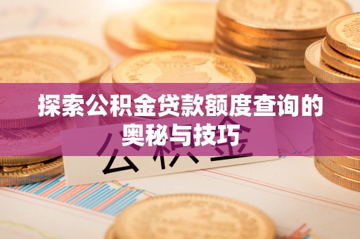 疏勒探索公积金贷款额度查询的奥秘与技巧