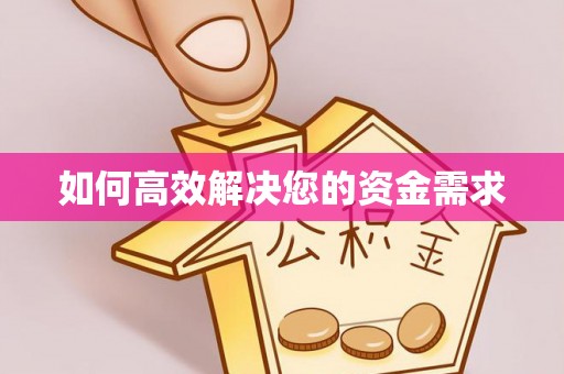 疏勒如何高效解决您的资金需求